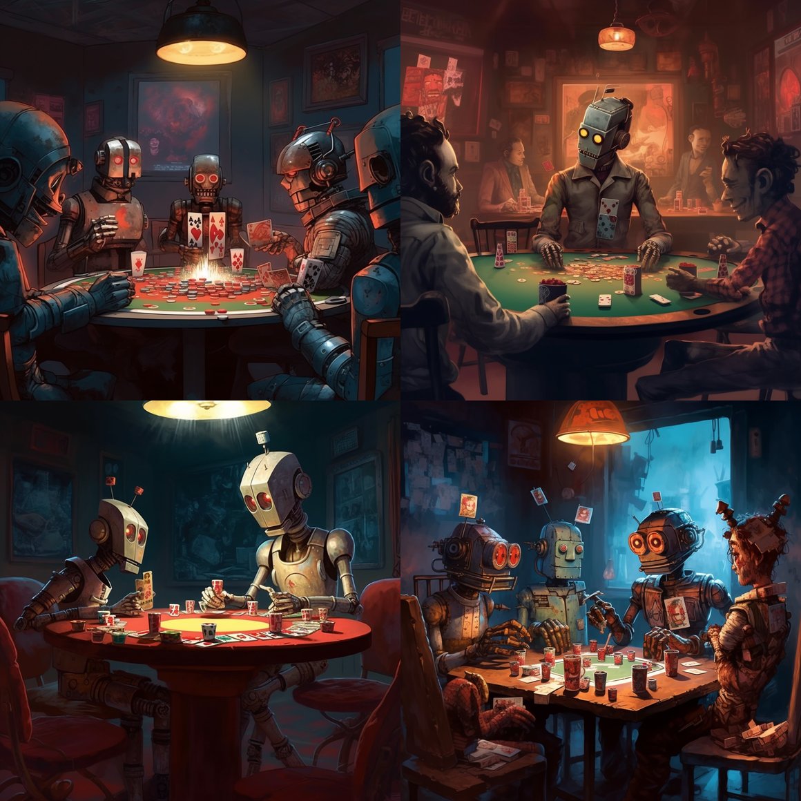 Neon Jokers: A Robot's Gamble