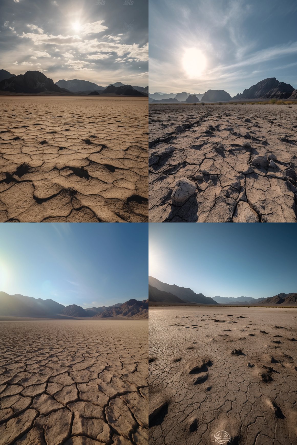 Sun-Drenched Solitude: A Mid-Journey Desert Vista in 4K