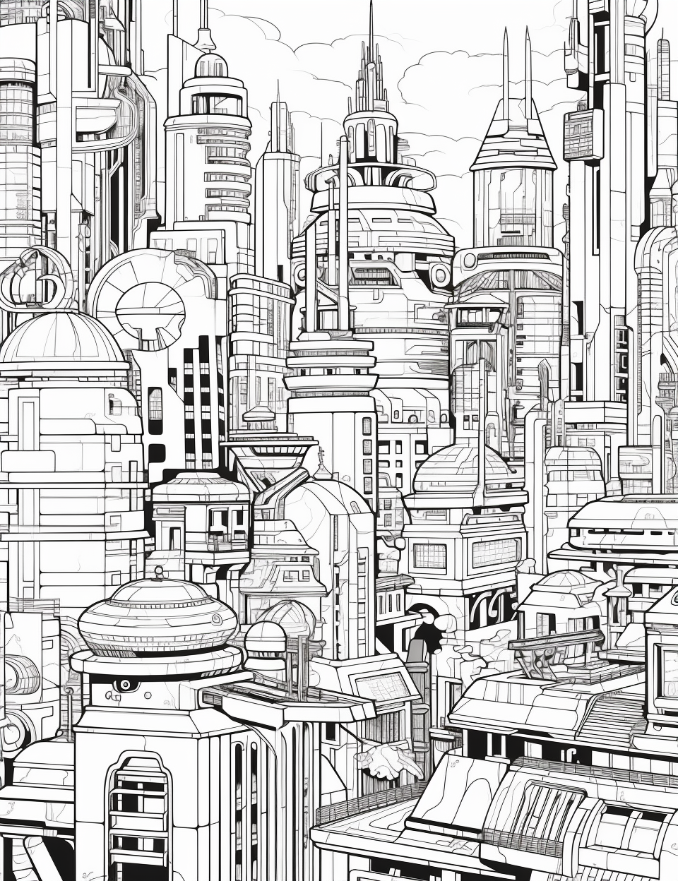 A Detailed Coloring Book Page Design