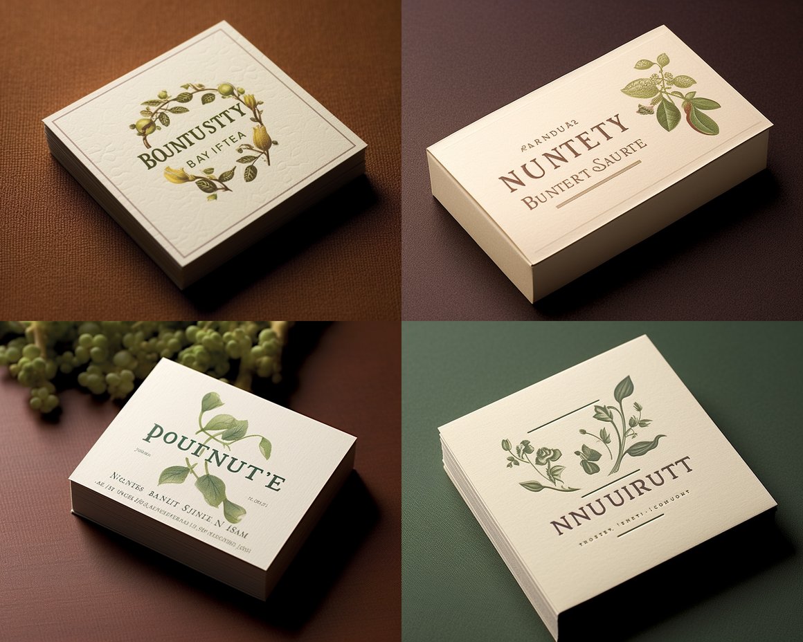 Nature's Bounty Business Card Design