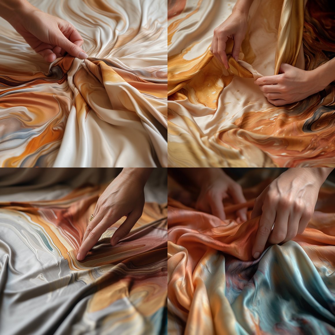 Artistic Interlude: Dye Pattern Creation on Satin Silk
