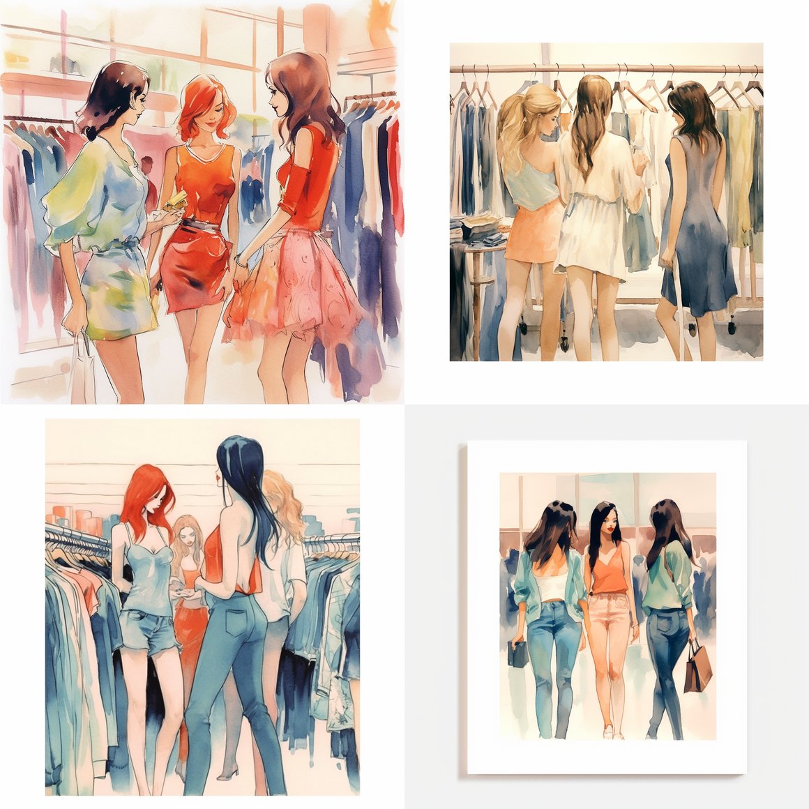 Retro Chic: A Mid-Journey Shopping Frenzy