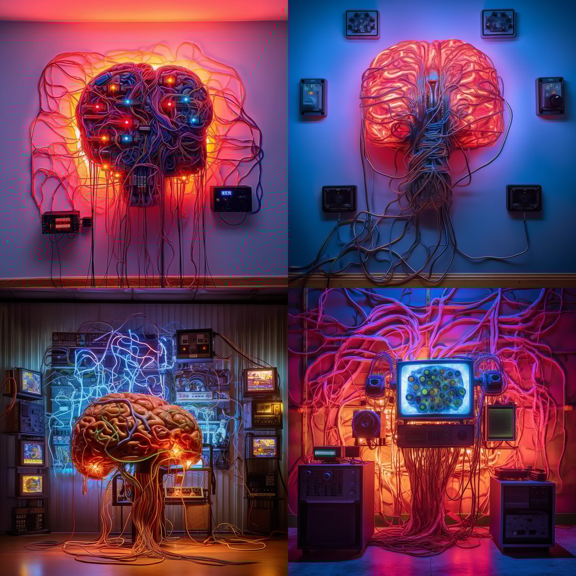 Neon Cortex: The Futuristic Brain Projection