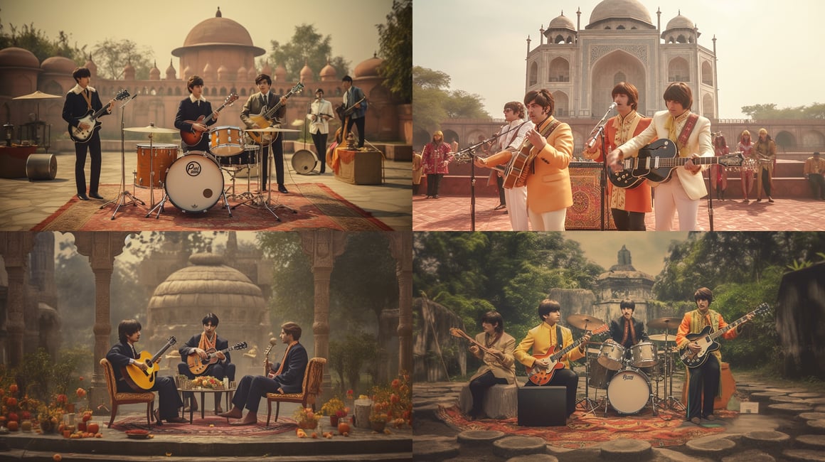 Cinematic Beatles in India: A 4K UHD Rendering Challenge