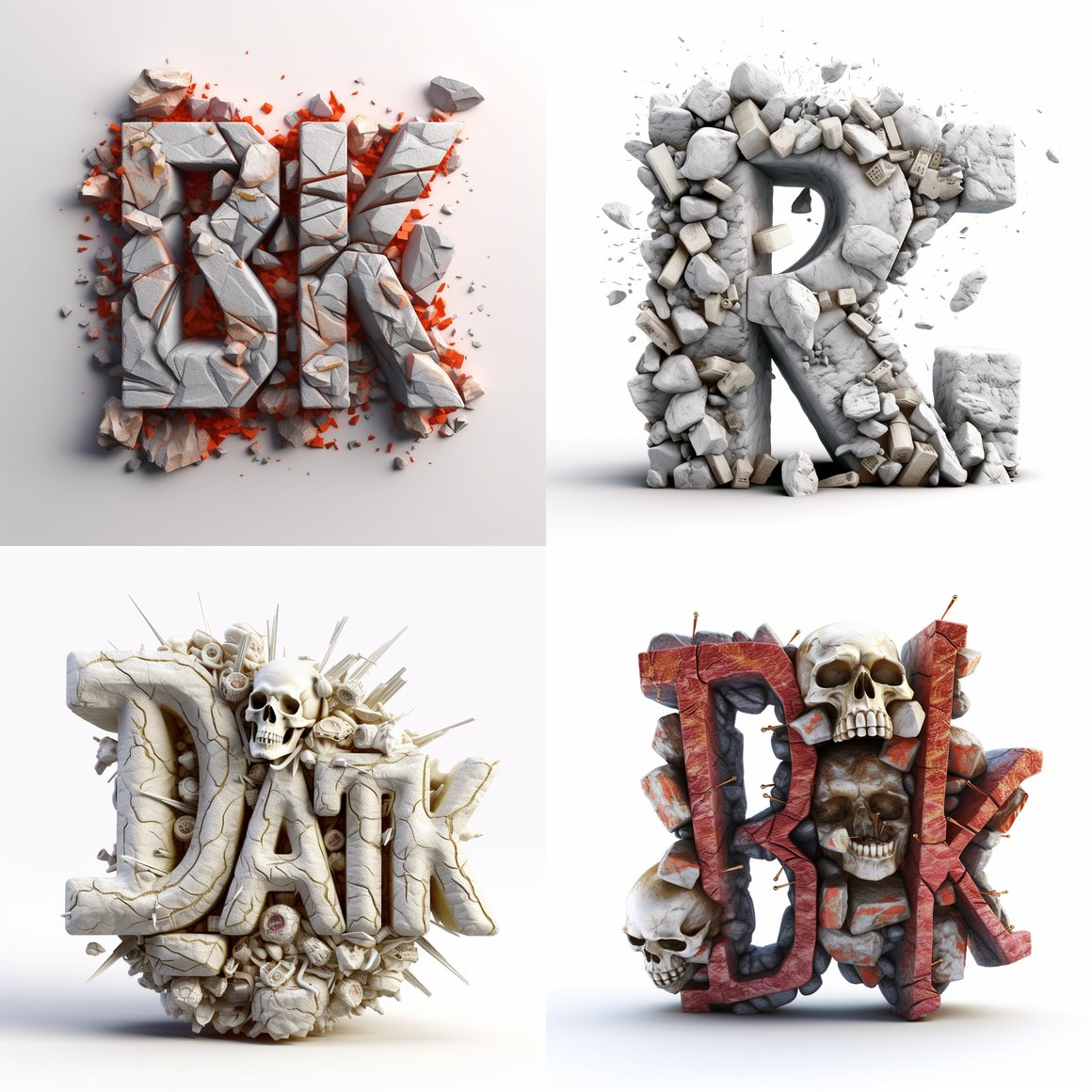 Mid-Travel Rock 3D Text 'Заспокойся' on White Background