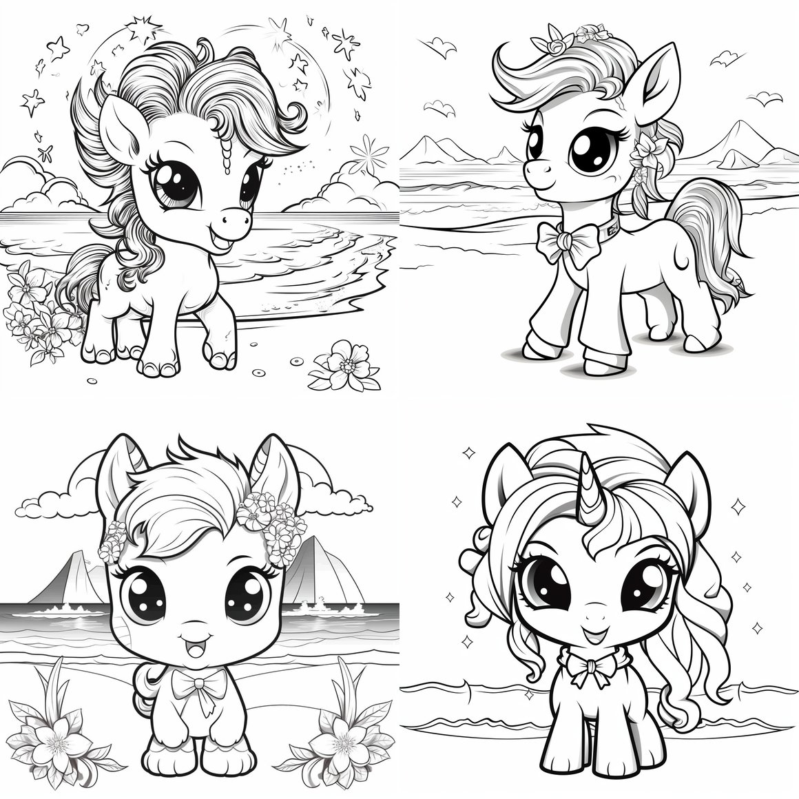 Children's Coloring Book Page Vector Illustration