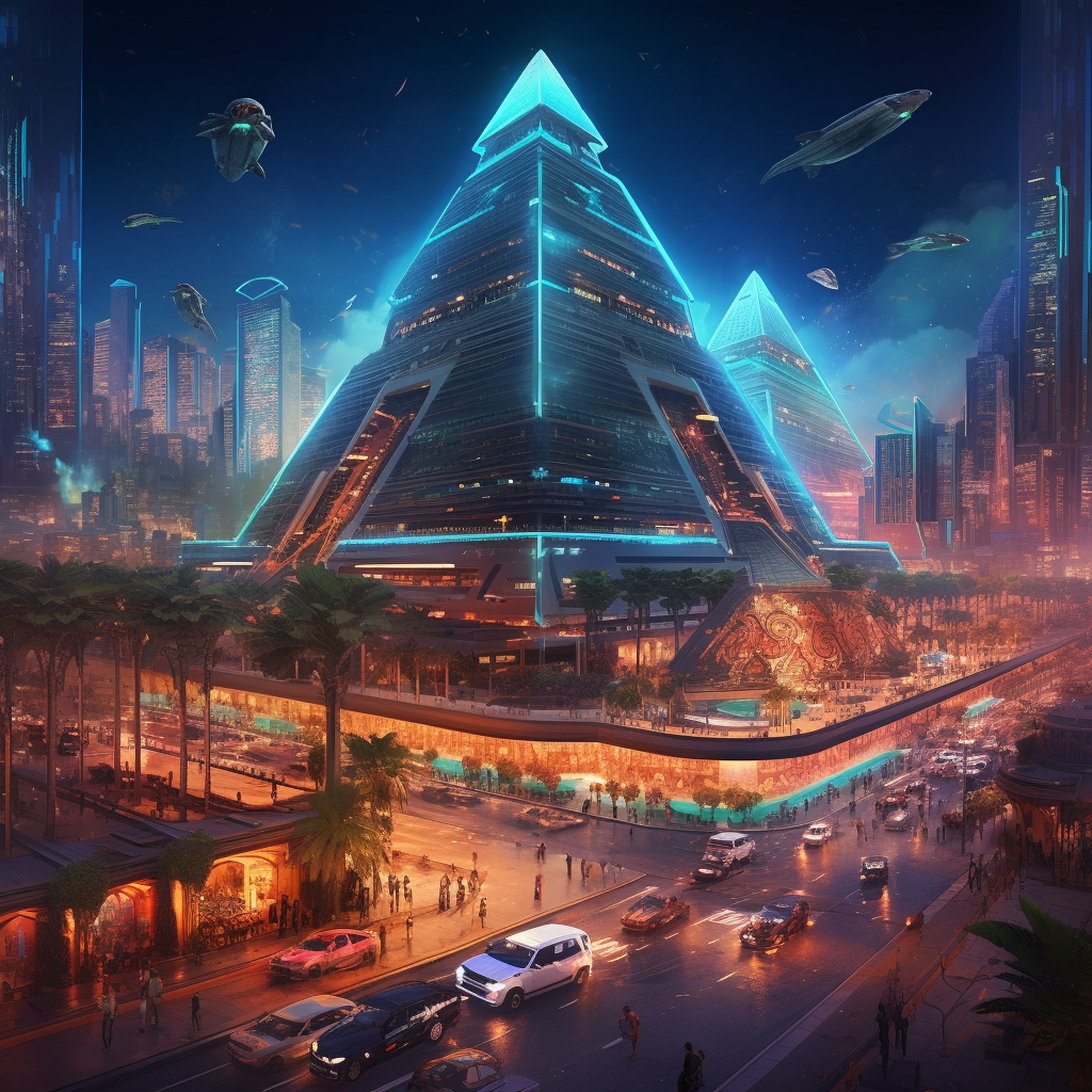 Neon Hieroglyphs: A Night Exposition of Futuristic Luxor