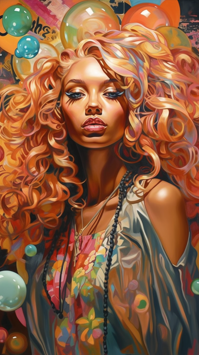 A Surrealistic Leyendecker-Inspired Tyra Banks Portrait