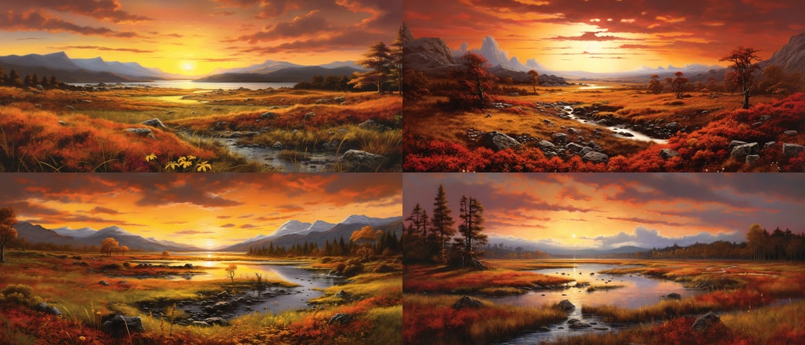 Artistic Interlude: The Autumn Dusk in Scottish Meadow