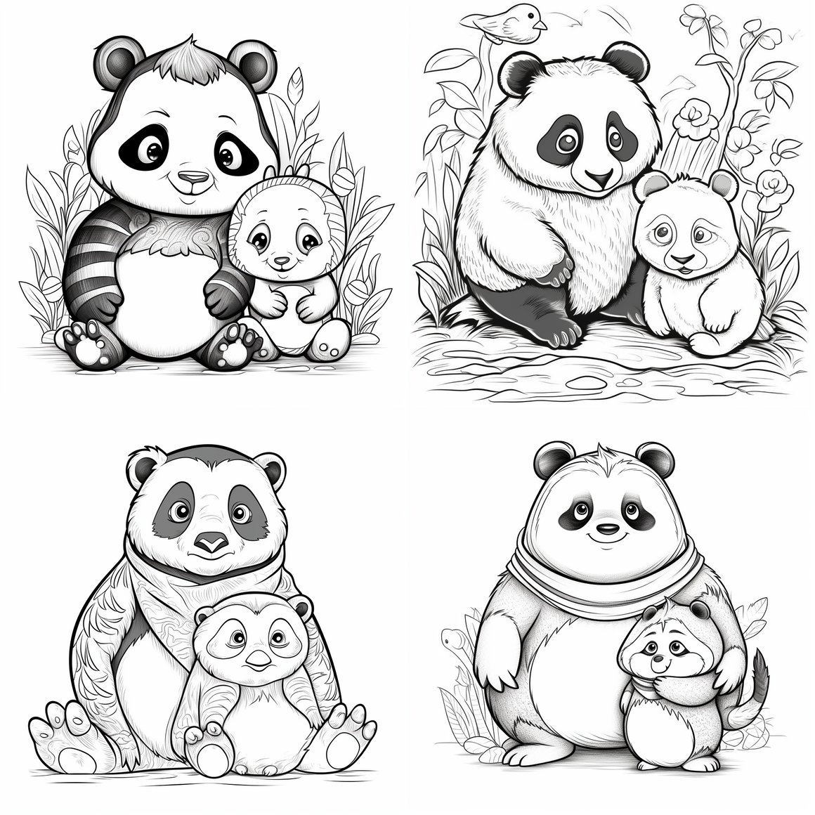 A Kids' Cartoon-Style Coloring Page