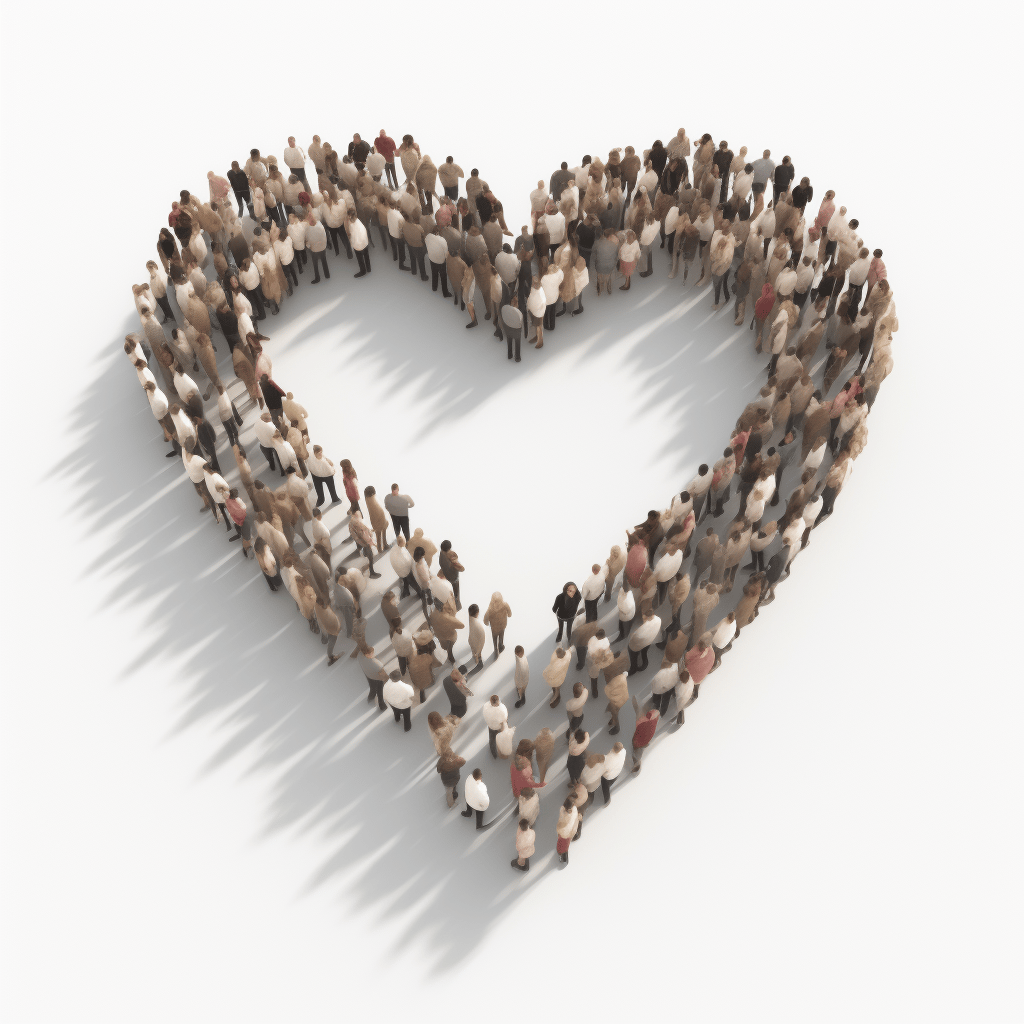 Heart Formation: Aerial Perspective on 8k Resolution