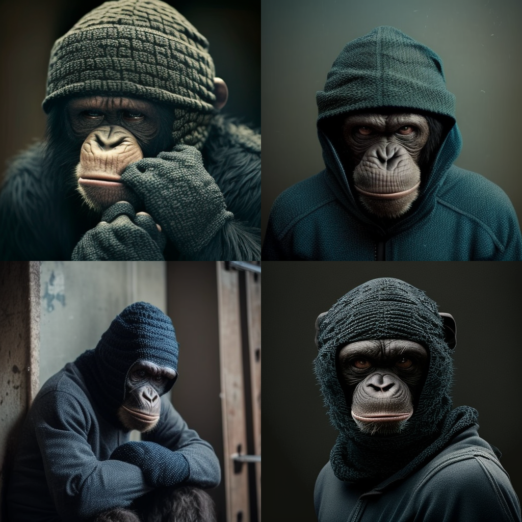 Chimp in a Half-Covered Balaclava: Mid-Journey Update