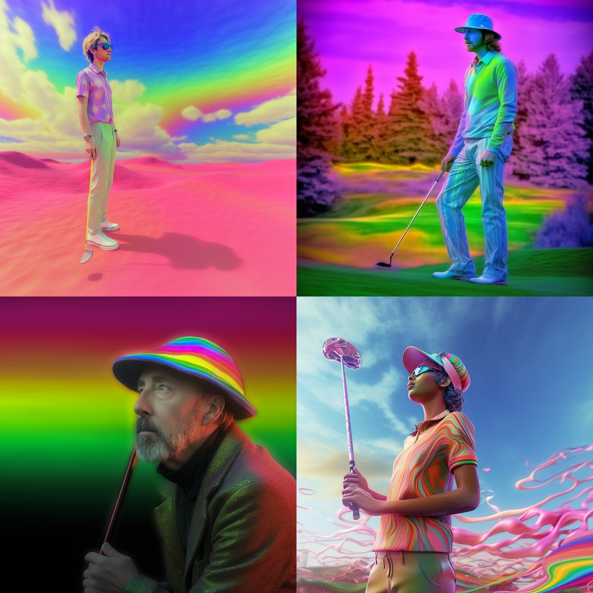Neon Mirage: A Surreal Golf Journey in Super Realistic 4K