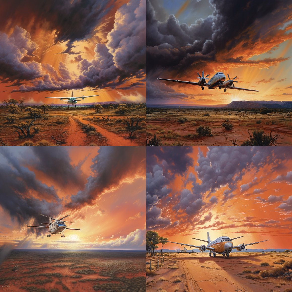 A Vibrant 1970s Flight Across the Powerless Sky