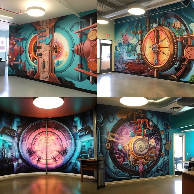 1960s Lab Time Portal Mural Journey Prompt | NeoPrompt