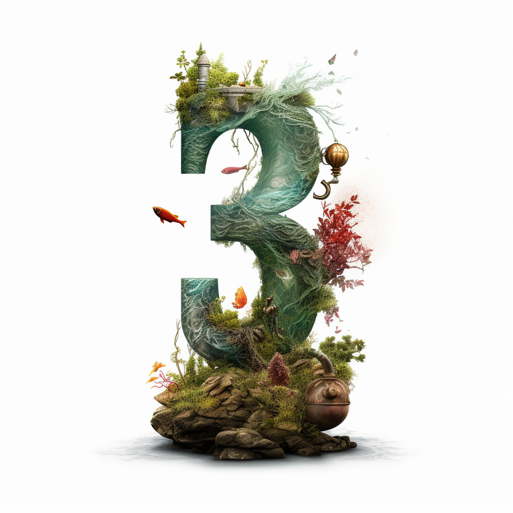 Designing the Number 3 with a Transparent Background