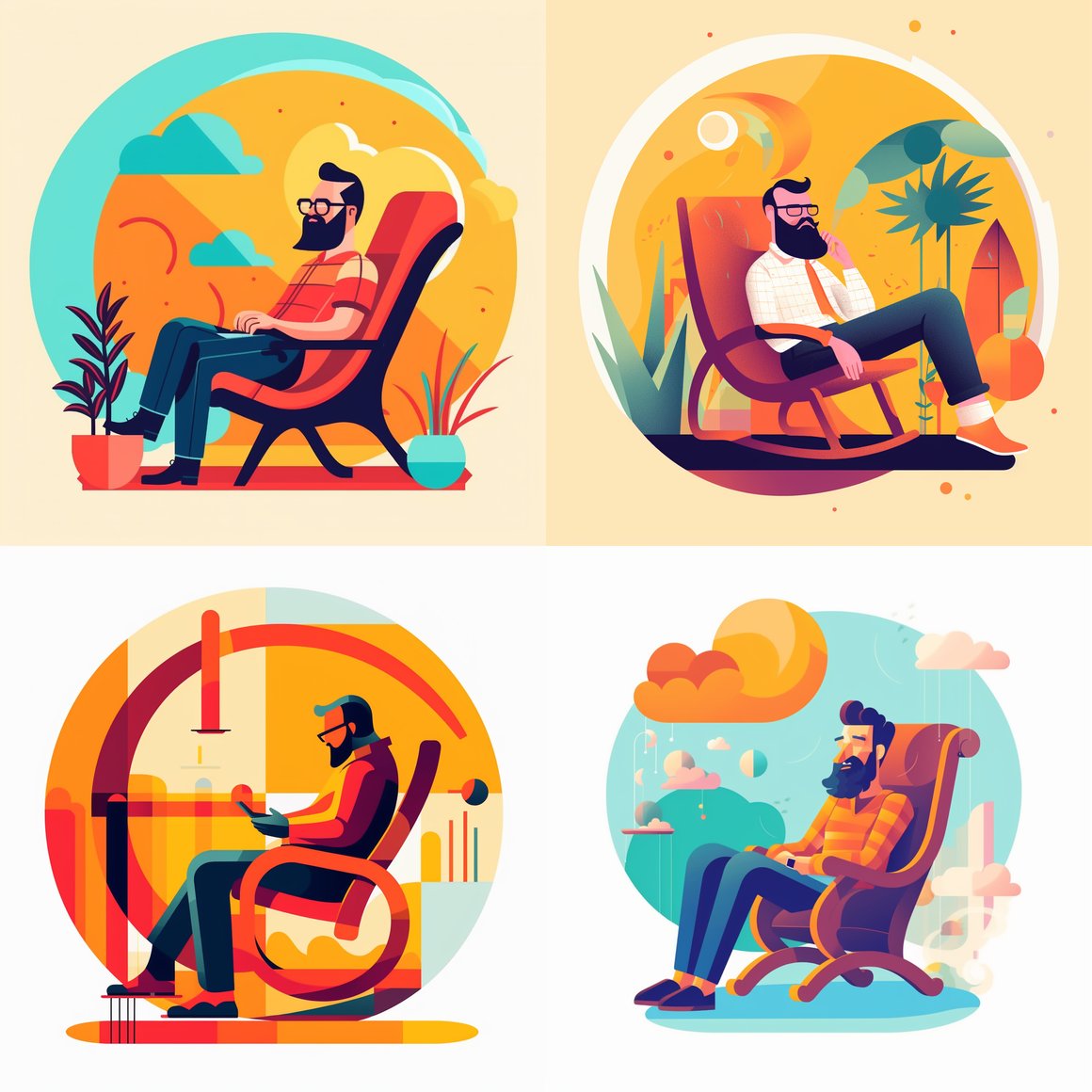 Mid-Trip Rocking Chair Relaxation
