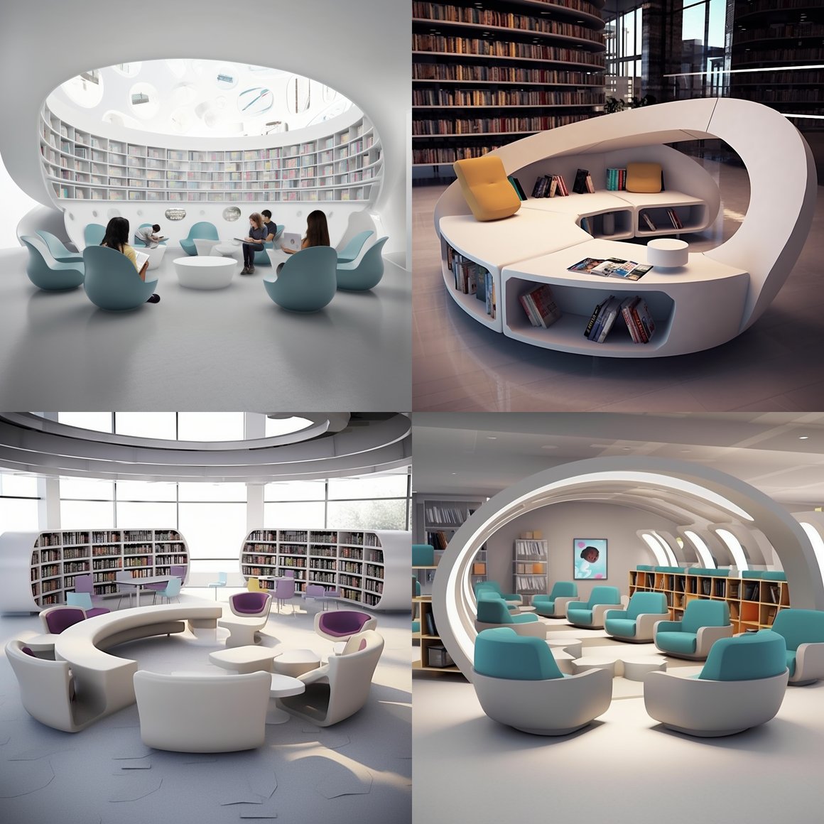Hawk-Inspired Interactive Library Furniture Design Challenge