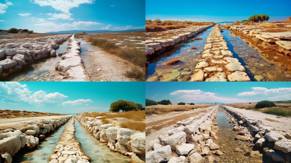 Midday Voyage Through Ancient Halkidiki Canal