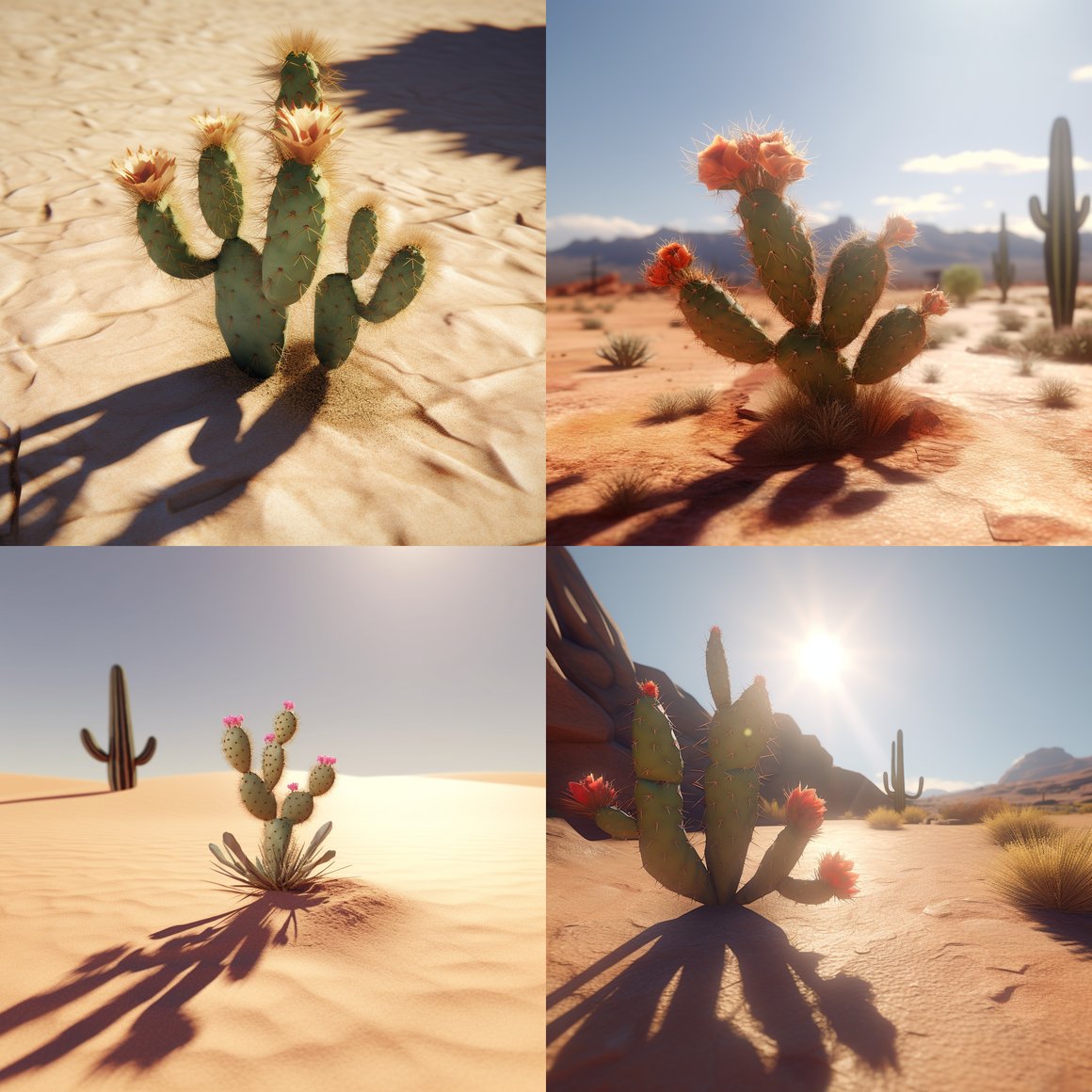 Midday Mirage: Sun-Soaked Desert Journey V5 8K