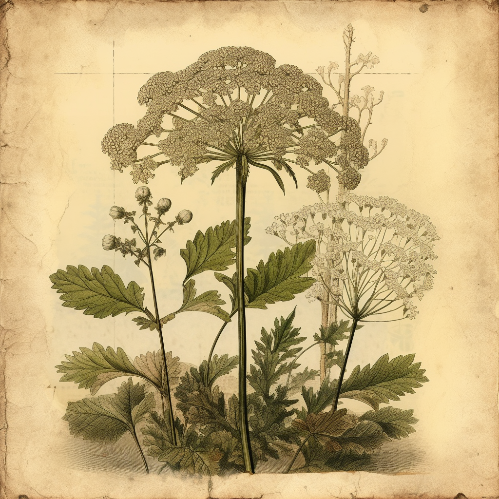 Artistic Exploration of Vintage Yarrow Botanica
