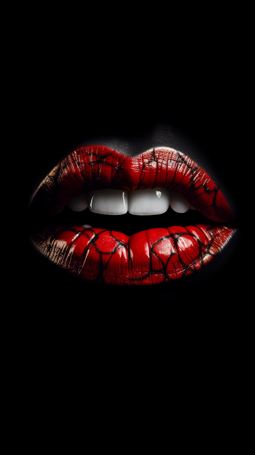 Cinematic Capture of Perfect Red Lips