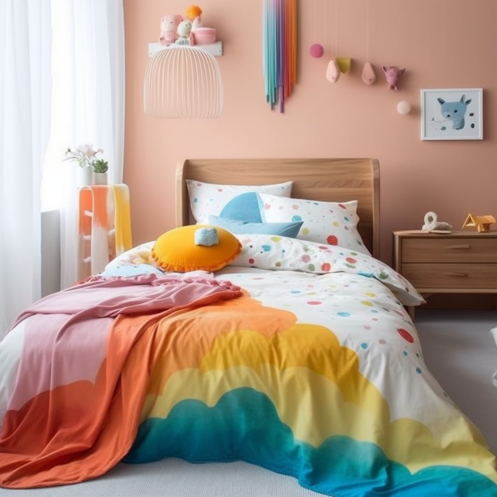 Choosing Watercolor Rainbow Bedding for Your Child's Room