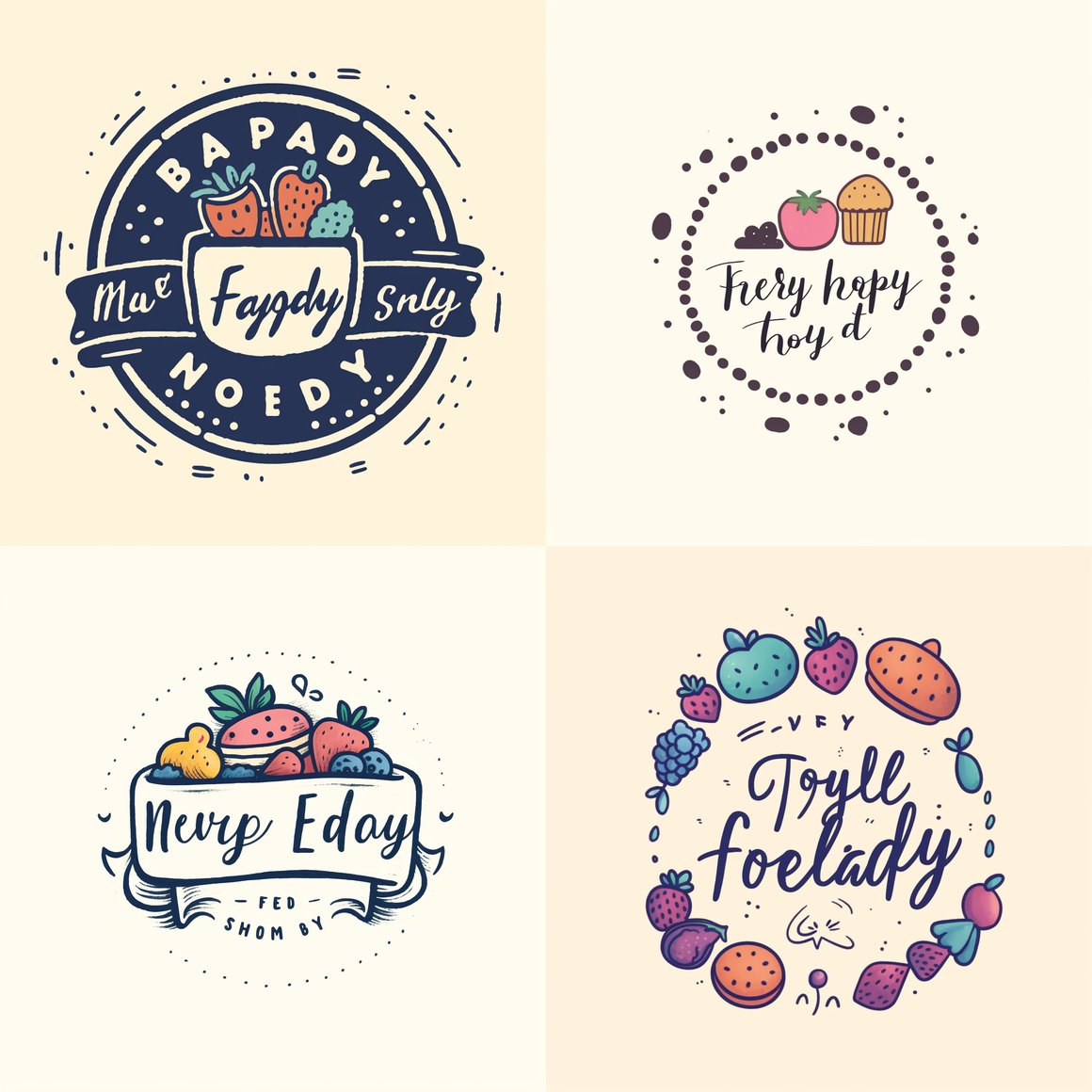 Handwritten Health Food Blog Logo Design