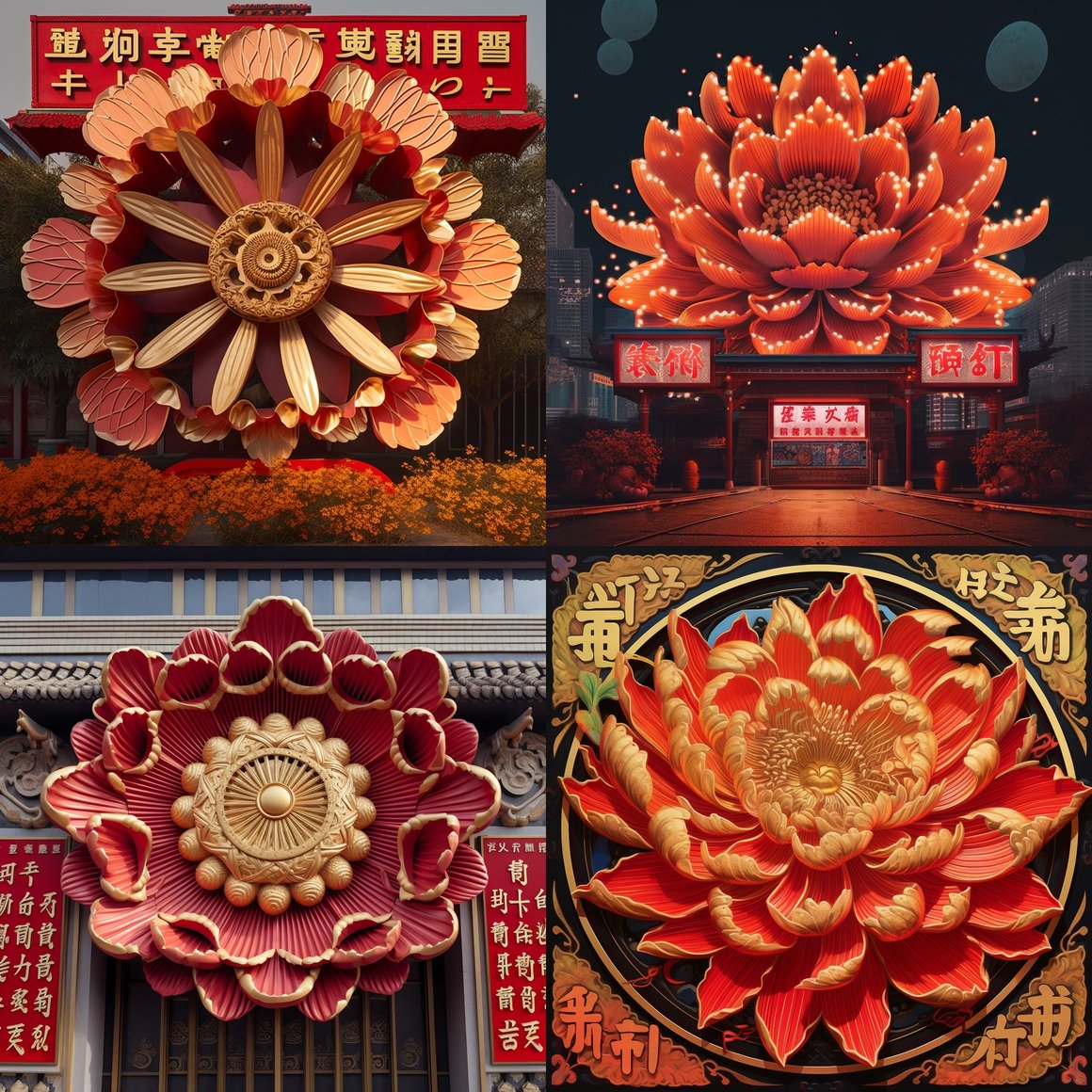 Chinese Party Inspired Floral Display - Version 5.1