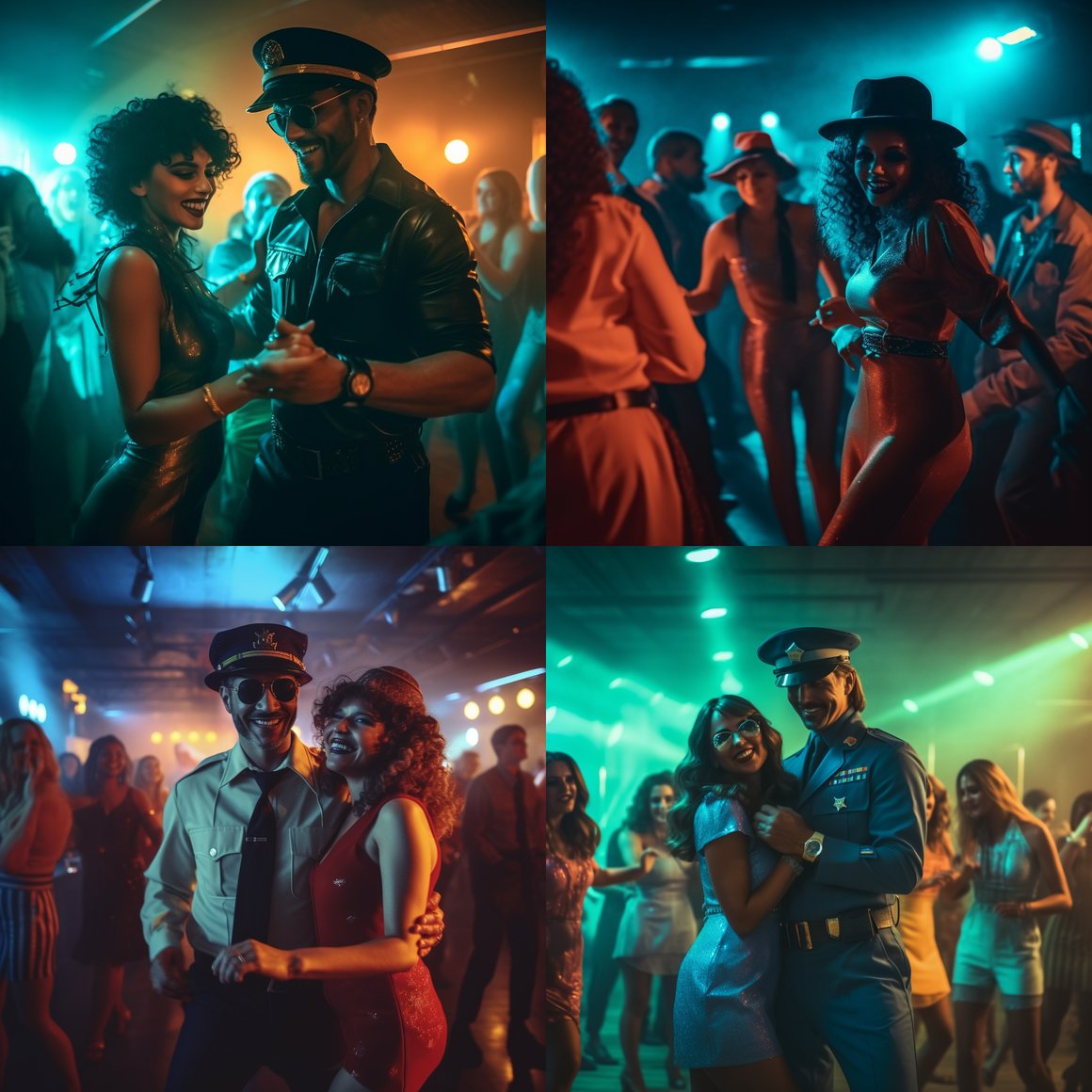 Halloween Edition - Police Officer Dancing with Woody at Neon Light Club
