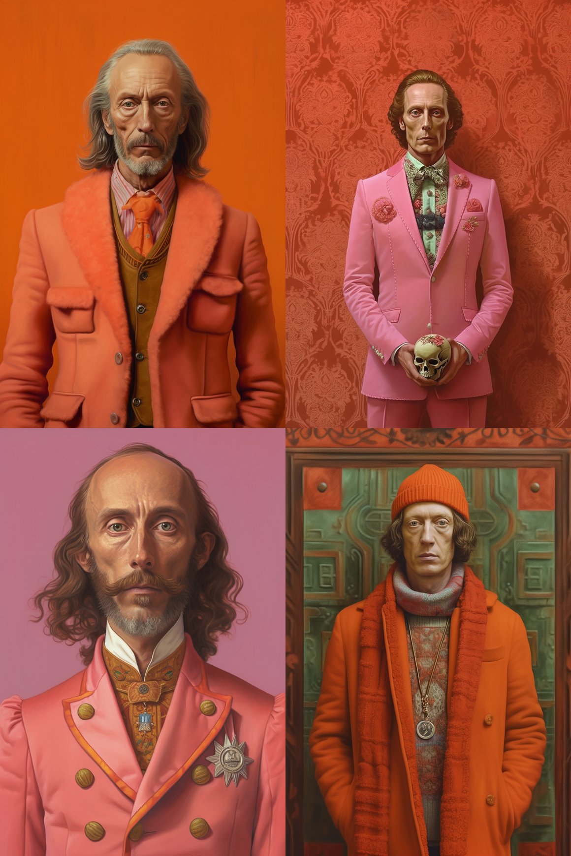 Cinematic Portrait of Woland de Mort in Wes Anderson's Universe