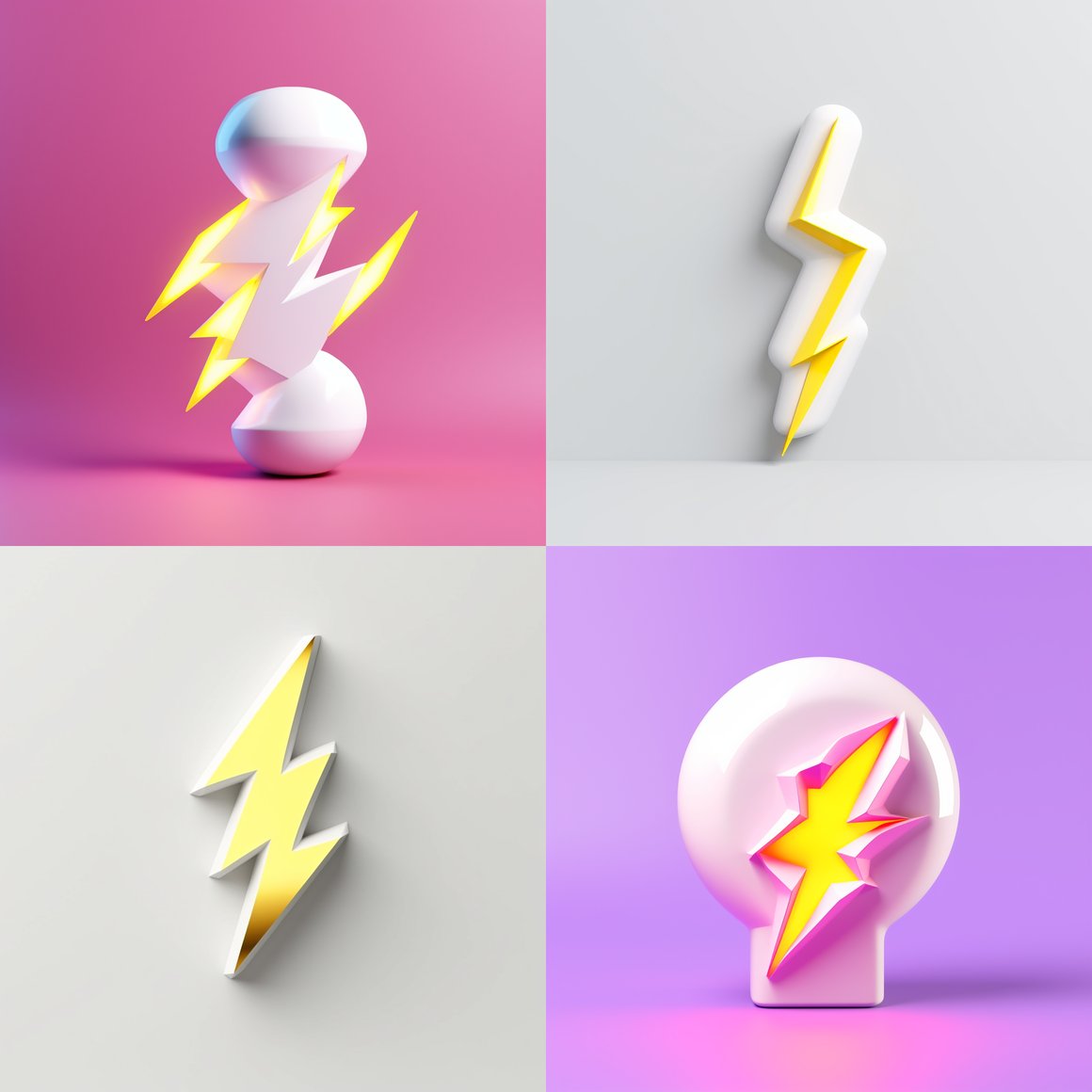 Neon Pop Lightning: A 3D Journey