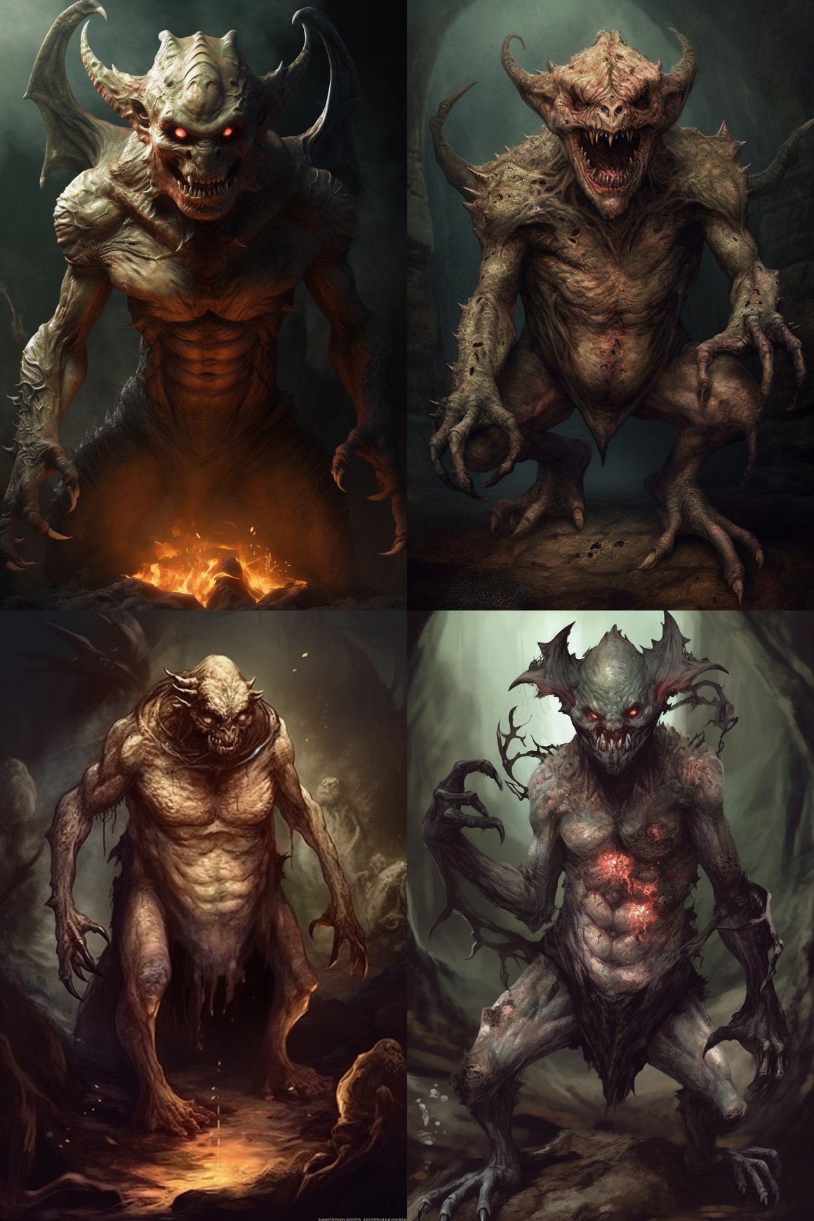 Detailed Full Body Illustration of Belphegor Demon with Feminine Face and Toad Body, Version 5 in 2:3 Ratio