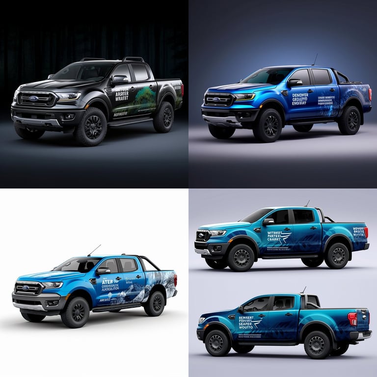 Green Energy Vehicle Signage Design Project for 2024 Ford Ranger Sport ...
