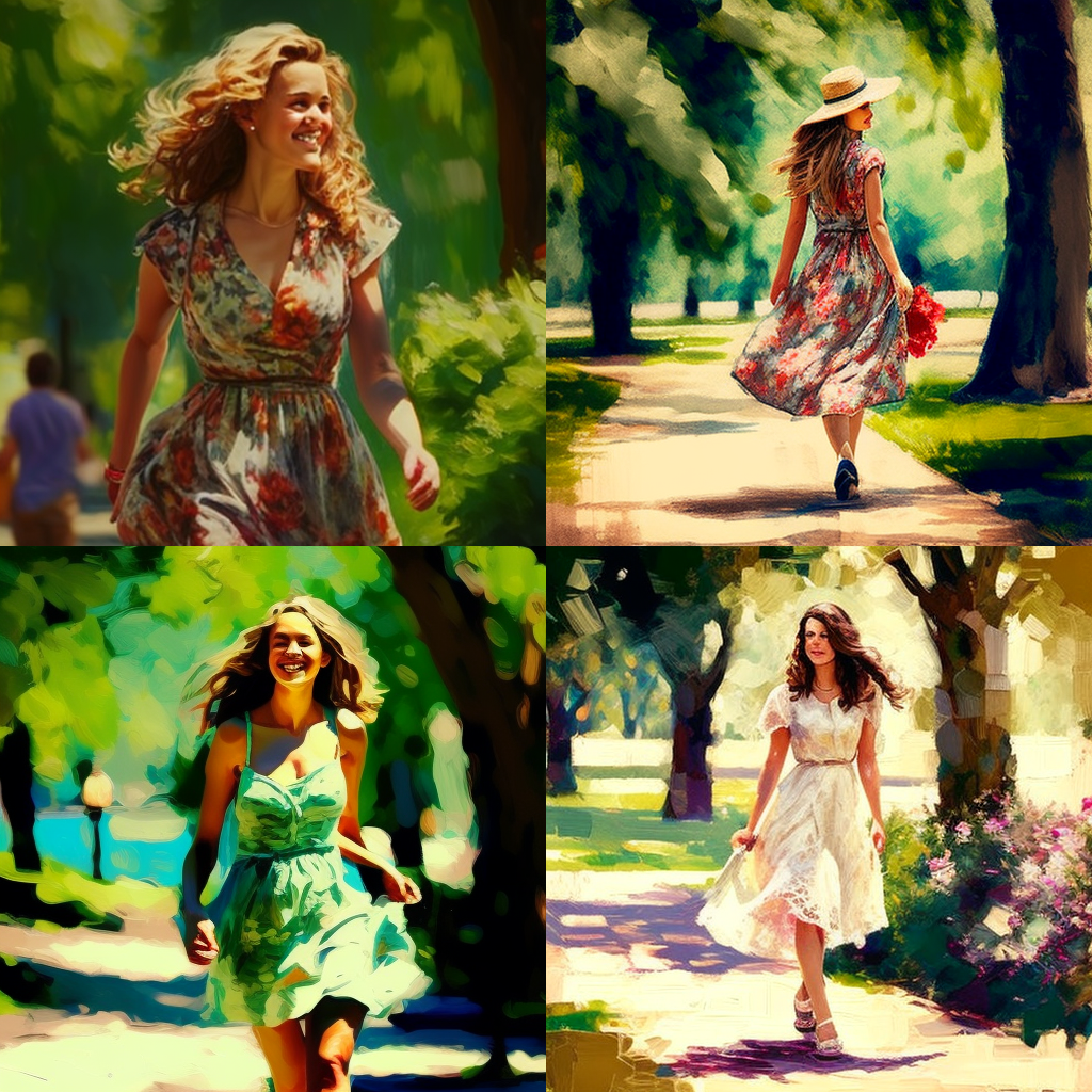 Summer Stroll: A Woman's Mid-Journey Bliss