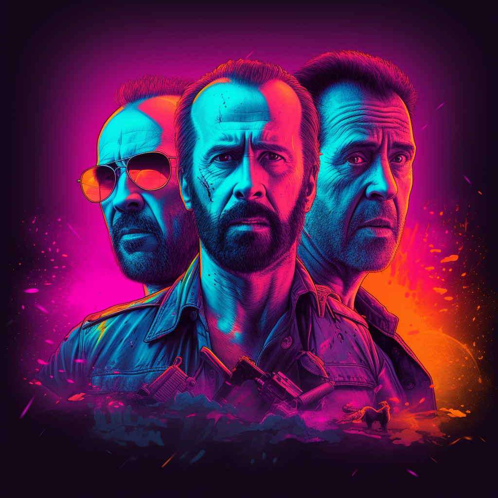 Neon Nostalgia: Action Movie Classics Poster