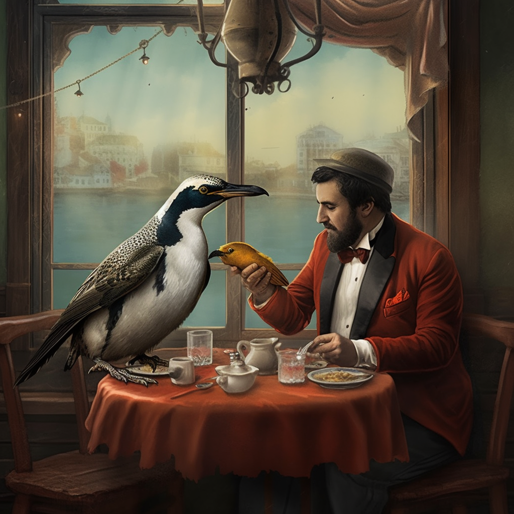 A Turkish Man and Penguin's Culinary Adventure