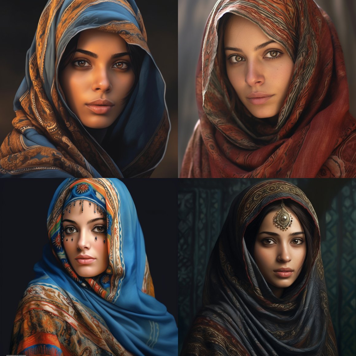 A Hyper Realistic Portrait of a Muslim Woman