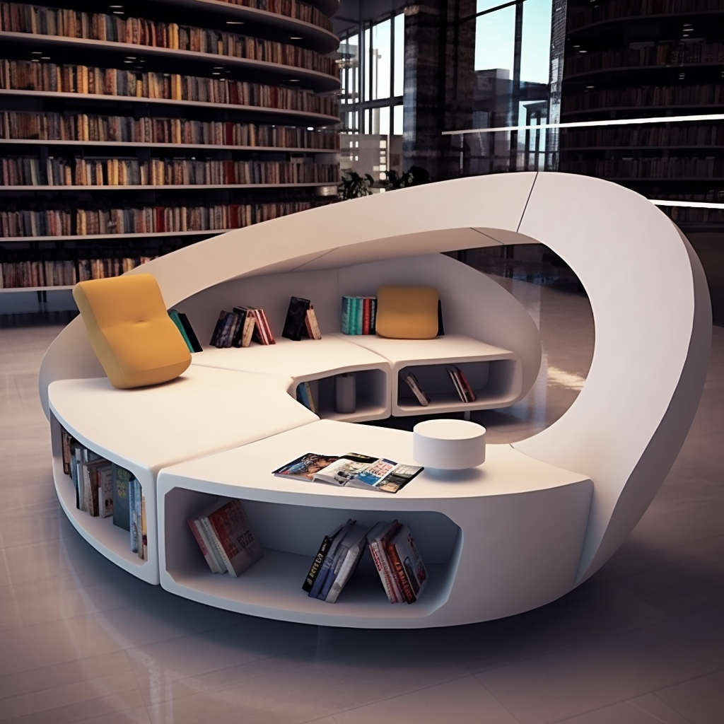 Hawk-Inspired Interactive Library Furniture Design Challenge