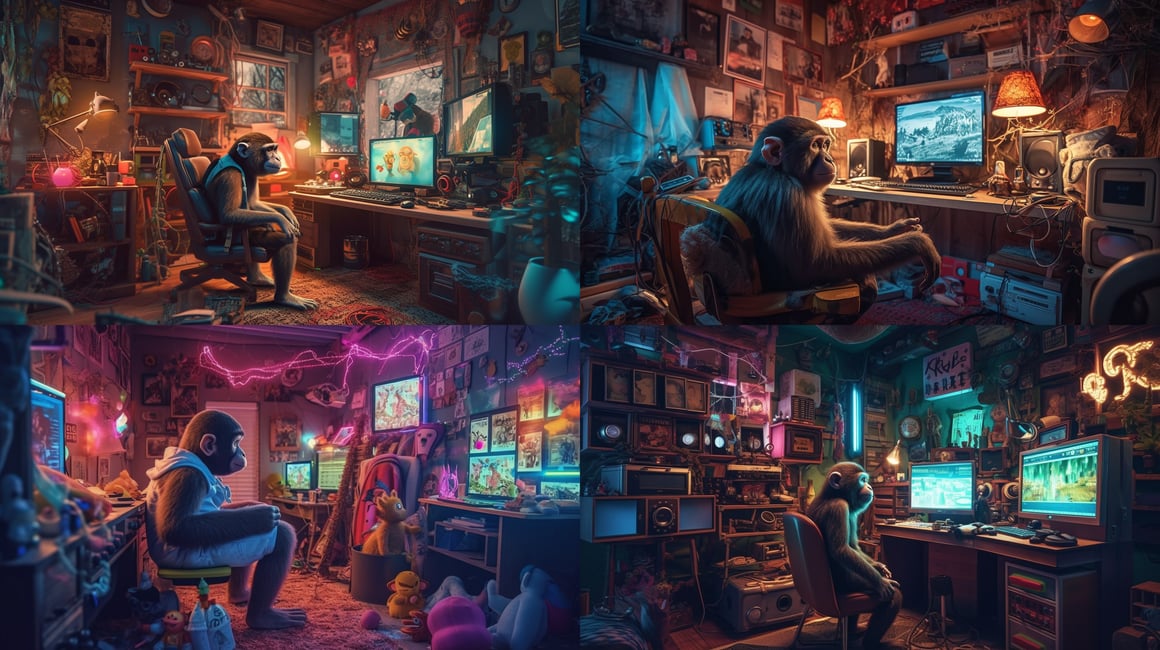 RGB Wonderland: Monkey's Gaming Session