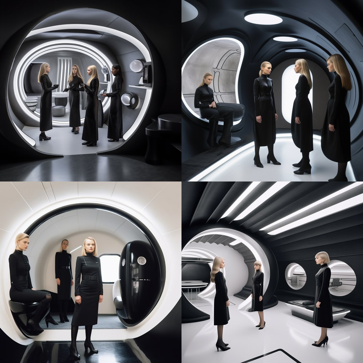 Retro-Futuristic Voyage: The Enigmatic Black Installation