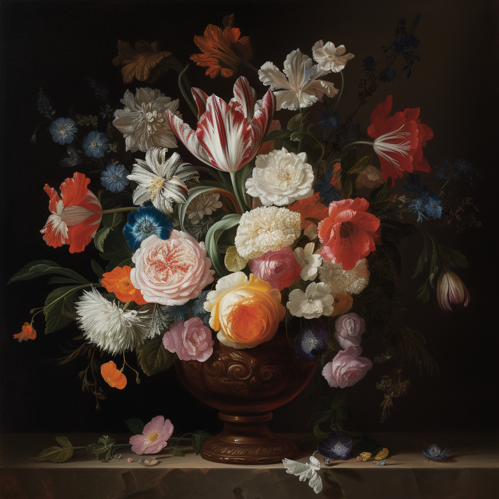 Harvest of Colors: A Floral Symphony in Dutch Master Style