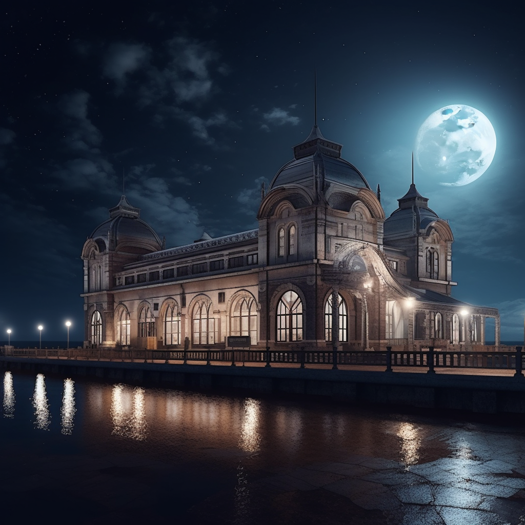 A Surreal Cinematic Encounter at the Baroque British Railway Station