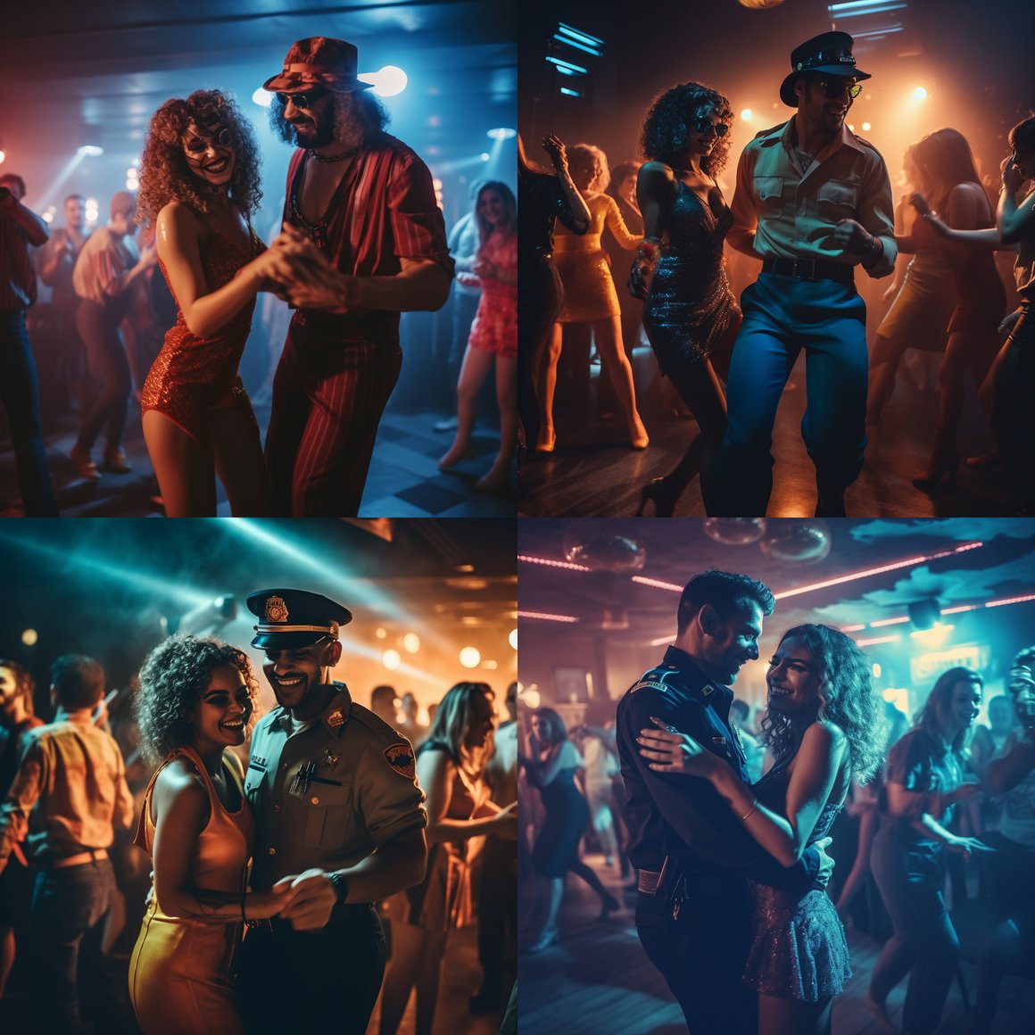 Halloween Edition - Police Officer Dancing with Woody at Neon Light Club