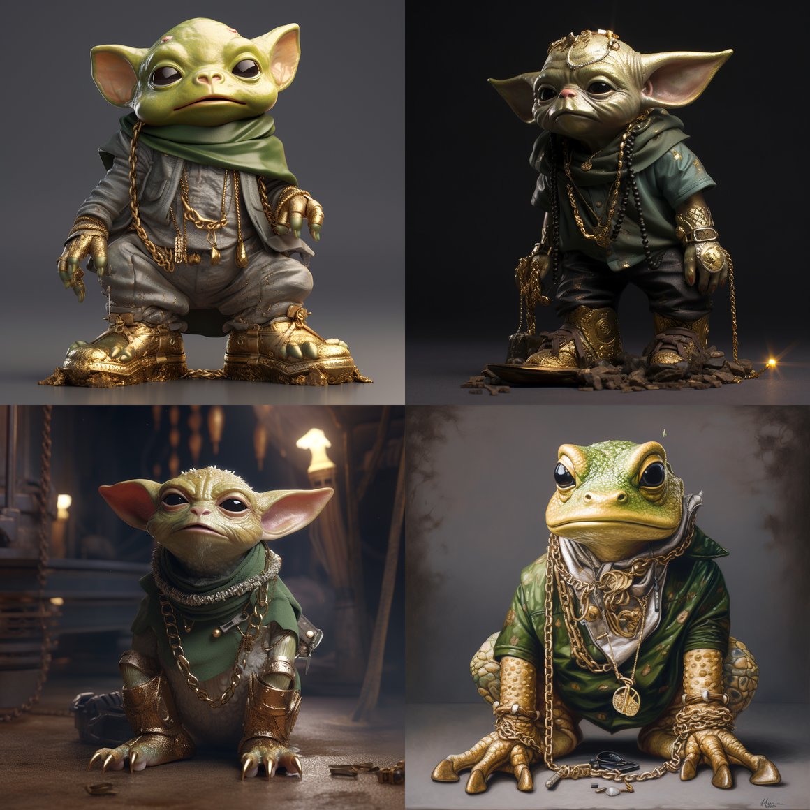 Grogu's Swag: A Star Wars Urban Style Journey - Version 5