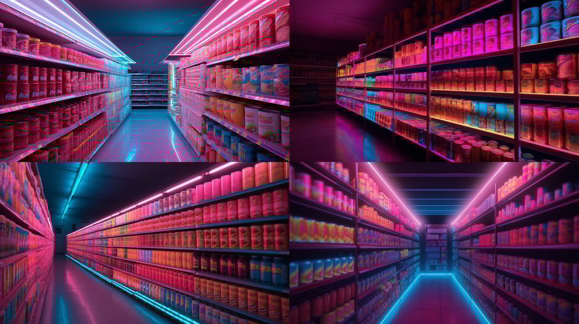 Neon Nights: A Supermarket Adventure