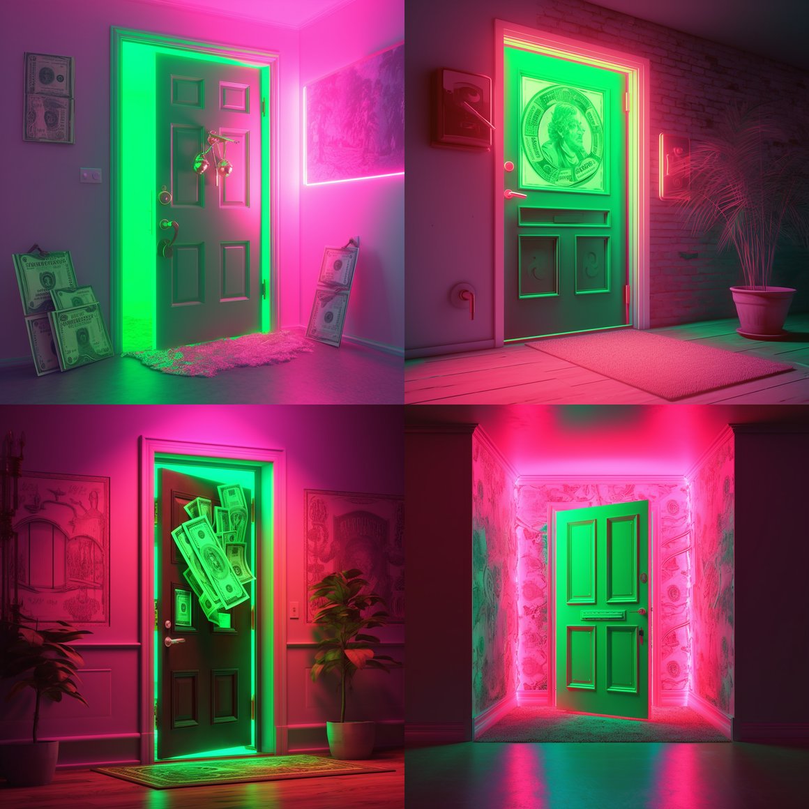 Neon Nights: The Mystery of the Green Door and Pink Key