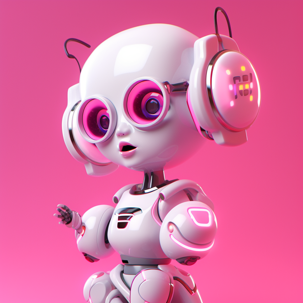 Neon Pink Microbot Design