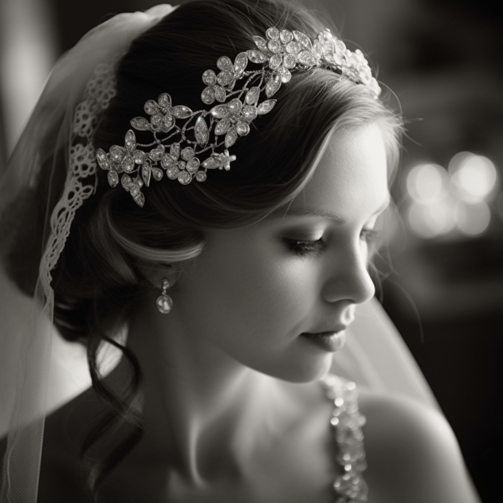 Detailed Bridal Headpiece Photography Process