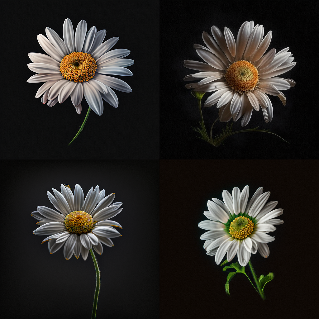 Midnight Daisy: A Monochrome Journey